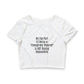 Fav Part of being a Conspiracy Theorist Women’s Poly-Cotton Crop Tee